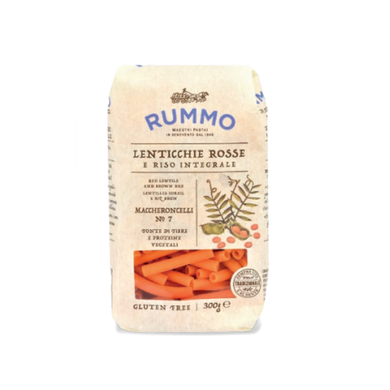 Maccheroncelli RUMMO All Lenticchie Rose 300 g - Pasta PREMIUM numarul UNU in Italia!